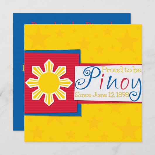 Pinoy Philippine Independence Day Uitnodiging (Voorkant / Achterkant)
