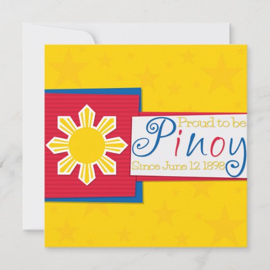 Pinoy Philippine Independence Day Uitnodiging (Voorkant)