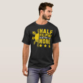 Pinoy Pinay Funny Half Filipino Roots Filipina Phi T-shirt (Voorkant volledig)