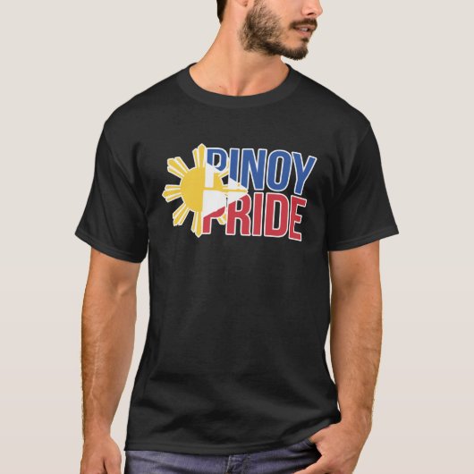 Pinoy Pride Filipino Pinay Philipines T-shirt (Voorkant)