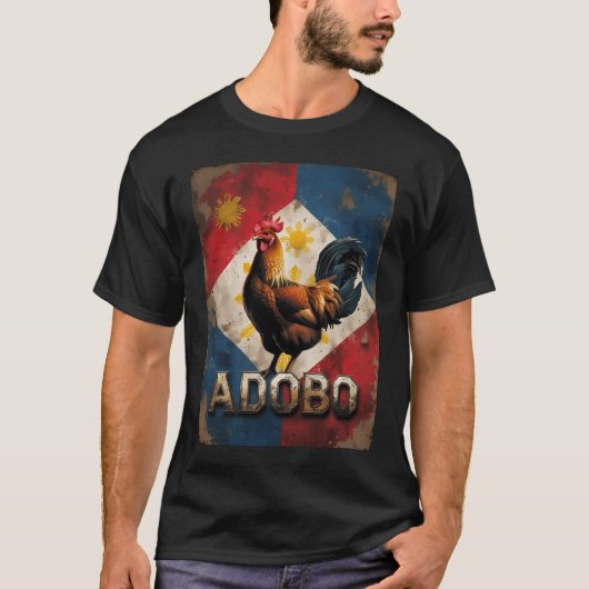Pinoy Pride Kip Adobo Vintage T-shirt (Voorkant)