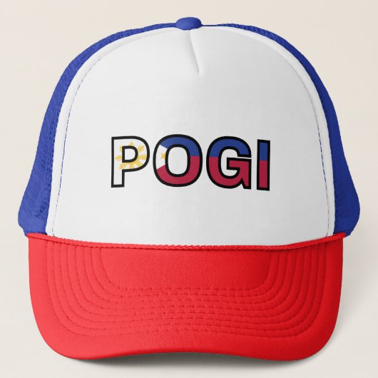 PinoyDesigns "POGI" Trucker Hat Pet (Voorkant)