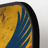 Pinoys trots pickleballpaddle met vintage vlag pickleball paddle (Links Detail)