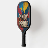 Pinoys trots pickleballpaddle met vintage vlag pickleball paddle (Links)