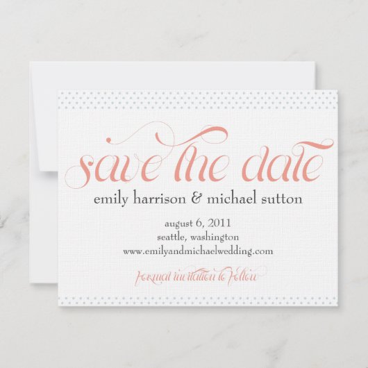 Pinpoint Polka Dots Save the Date (Voorkant)