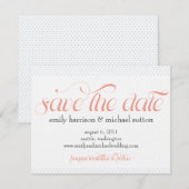 Pinpoint Polka Dots Save the Date (Voorkant / Achterkant)