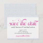 Pinpoint Polka Dots Save the Date (Voorkant / Achterkant)