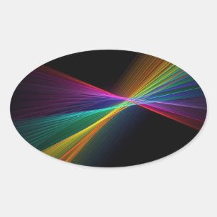 Pinpoint Rainbow Gay Pride LGBT Ovaal Sticker