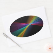 Pinpoint Rainbow Gay Pride LGBT Ovaal Sticker (Envelop)
