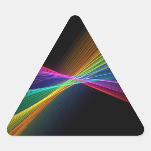 Pinpoint Rainbow Gay Pride LGBT Triangle Sticker (Voorkant)