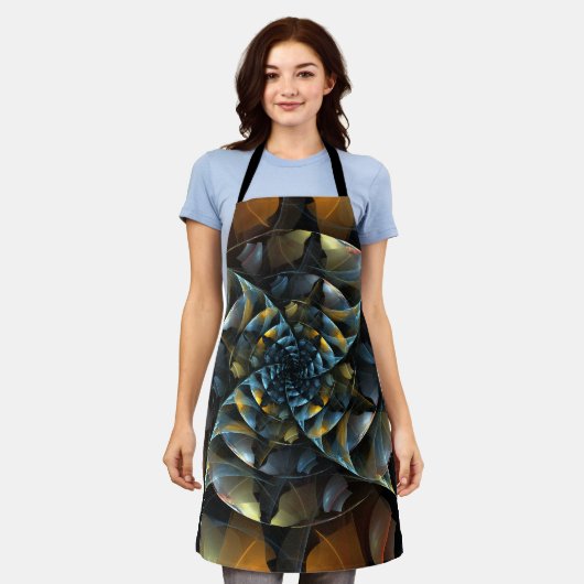 Pinrad Abstract Art Apron Schort (Gedragen)