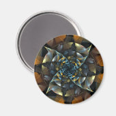 Pinrad Abstract art Round Magnet (Voorkant / Achterkant)