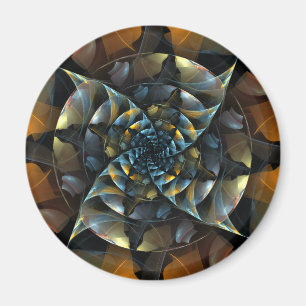 Pinrad Abstract art Round Magnet