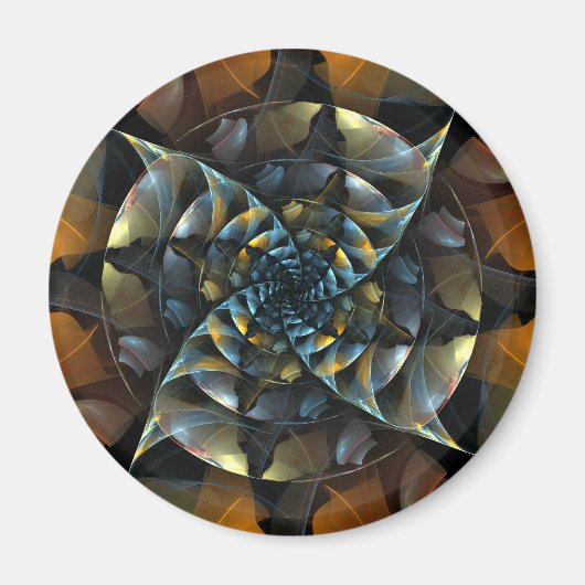 Pinrad Abstract art Round Magnet (Voorkant)