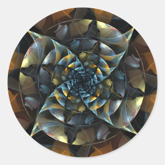 Pinrad Abstract art Round Sticker (Voorkant)