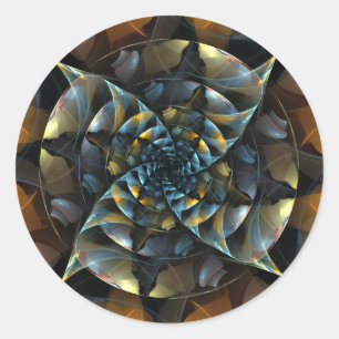 Pinrad Abstract art Round Sticker