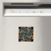 Pinrad Abstract Art Square Magnet (Insitu (Vaatwasser))