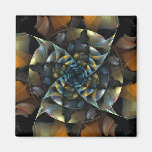 Pinrad Abstract Art Square Magnet