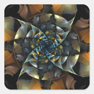 Pinrad Abstract Art Square Sticker
