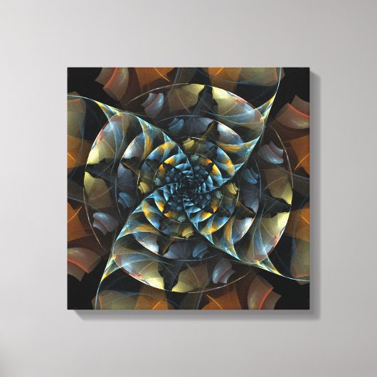 Pinrad Abstract kunst Quad Canvas afdrukken (Voorkant)