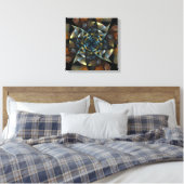 Pinrad Abstract kunst Quad Canvas afdrukken (Insitu (Slaapkamer))