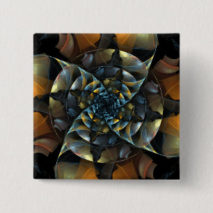 Pinrad Abstracte Art Button (vierkant)