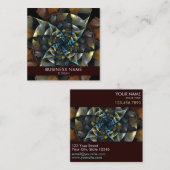 Pinrad Abstracte Art Professional Vierkante Visitekaartje (Voorkant / Achterkant)