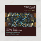 Pinrad Abstracte Art Professional Vierkante Visitekaartje (Achterkant)