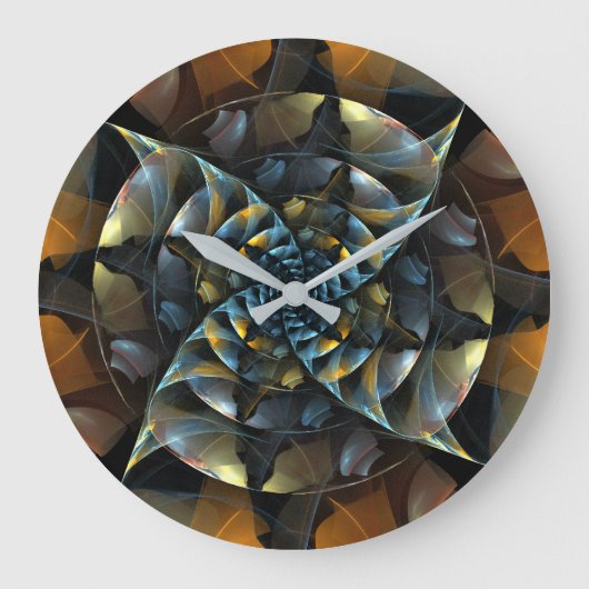 Pinrad Abstracte Art Round Grote Klok (Voorkant)