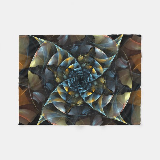 Pinrad Abstracte kunst Fleece Deken (Voorkant (Horizontaal))