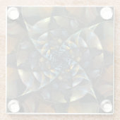 Pinrad Abstracte kunst Glazen Onderzetter (Achterkant)