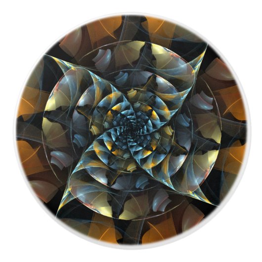 Pinrad Abstracte kunst Keramische Knop (Voorkant)