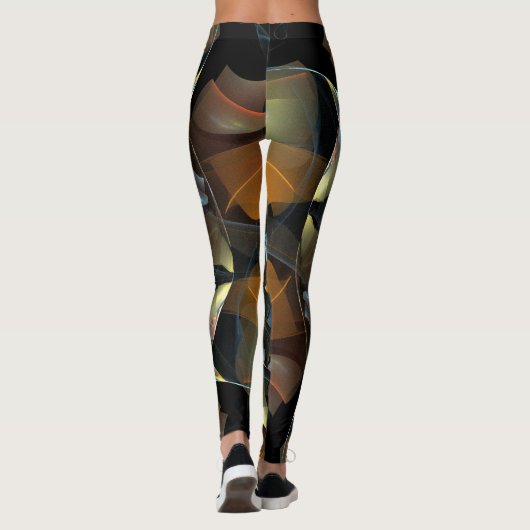 Pinrad Abstracte kunst Leggings (Achterkant)
