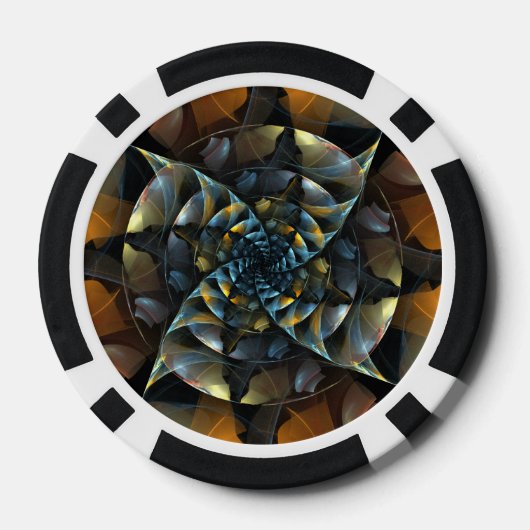 Pinrad Abstracte kunst Poker Chips (Achterkant)