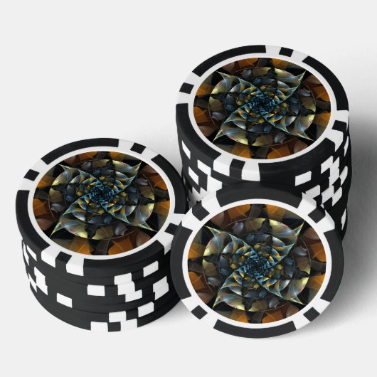 Pinrad Abstracte kunst Poker Chips (Opstapeling)
