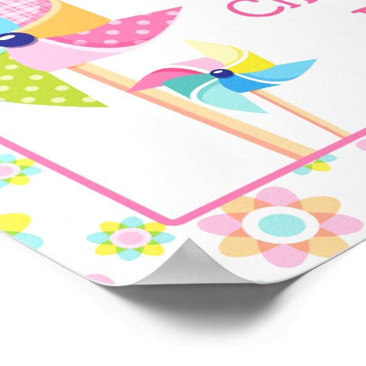 Pinrad Birthday Party-teken Poster (Hoek)