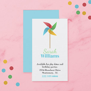 Pinrad Children Calling Card Contactkaartje