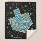 Pinrad Dreidel Sherpa Hanukkah Blanket/Medium Sherpa Deken (Voorkant)