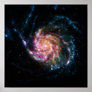Pinrad Galaxy Spiral Space Poster
