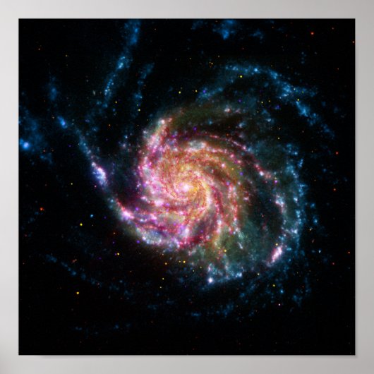 Pinrad Galaxy Spiral Space Poster (Voorkant)