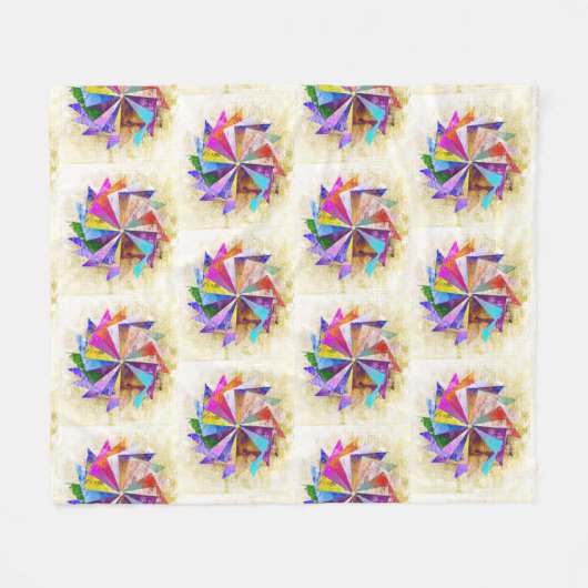  Pinrad Quilt Pattern Fleece Deken (Voorkant (Horizontaal))