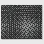 Pinrad Spiral White Abstracte Illustrein Art Cadeaupapier (Vlak)