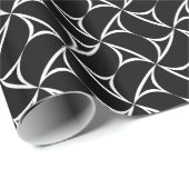 Pinrad Spiral White Abstracte Illustrein Art Cadeaupapier (Rol Hoek)