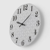 Pinrad Spiral White Abstracte Illustrein Art Grote Klok (Hoek)