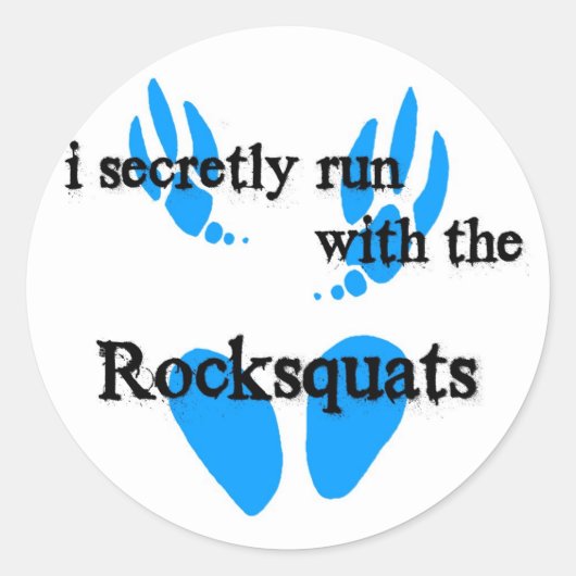 PinRocksquats Ronde Sticker (Voorkant)