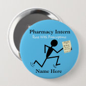 Pins Badge Blue Ronde Button 4,0 Cm (Voorkant /achterkant)