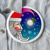Pins, Buttonnen - Santa Moon Ronde Button 6,0 Cm (In situ)