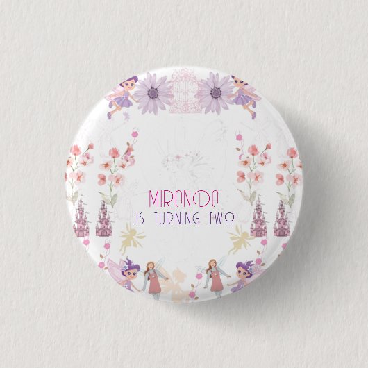 Pins con diseño de Hadas Ronde Button 3,2 Cm (Voorkant)