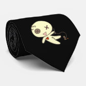 Pins coole zwarte stropdas (Opgerold)