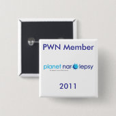 Pins dennenaaltje vierkante button 5,1 cm (Voorkant /achterkant)